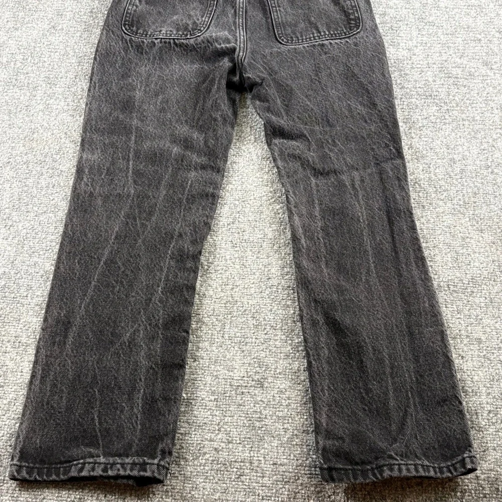 Old Navy Denim Overalls Girls L 10-12 Black Acid Wash Adjustable Grunge Y2K Gorp